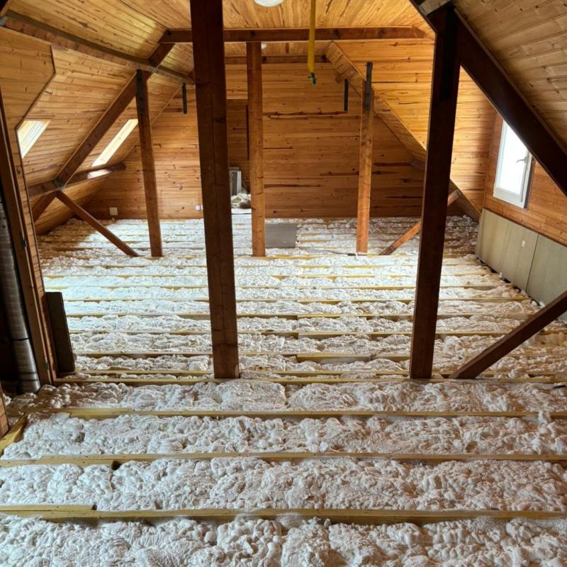 Chantier à Mondrainville  - Iso-Logi'K - isolation en Normandie
